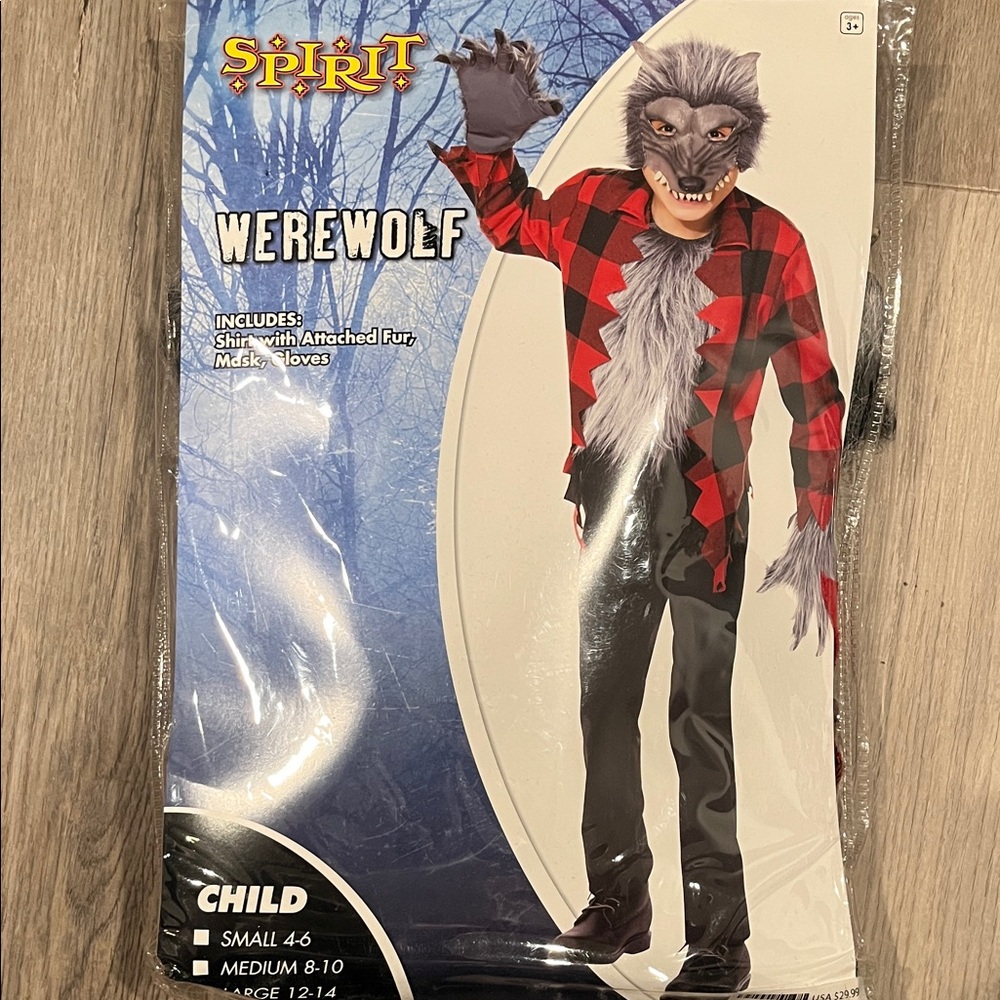 Spirit Werewolf Kids Costume - Red and Black